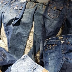 Bundle of SIX pairs of True Religion jeans